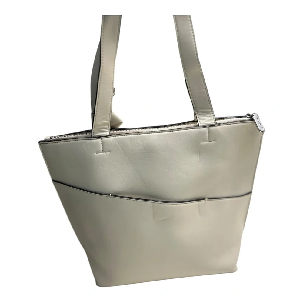 Karl Lagerfeld Cream Tote with Bow Detail